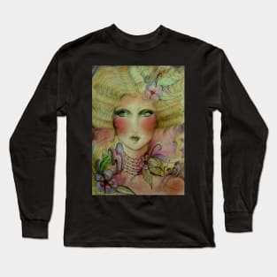 PASTEL WOODLAND ART DECO FAIRY DOLLY GIRL Long Sleeve T-Shirt